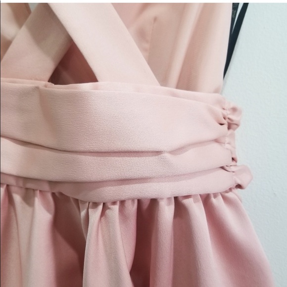 NWT pink Rachel Zoe Deep V Halter Dress size 6 - Picture 8 of 10